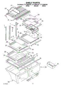 06 - Shelf, Optional parts for Whirlpool Refrigerator ET1CHMXKT01 from AppliancePartsPros.com