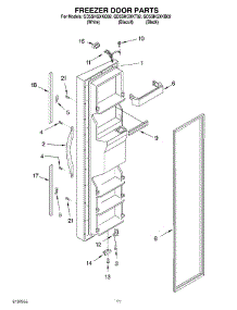 07 - Freezer Door parts for Whirlpool Refrigerator GD5SHGXKB02 from AppliancePartsPros.com