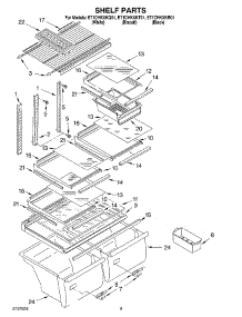 05 - Shelf, Optional parts for Whirlpool Refrigerator ET1CHKXKQ01 from AppliancePartsPros.com