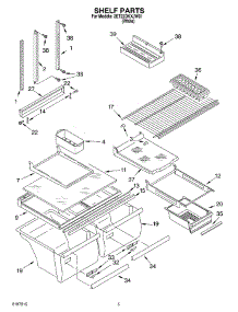 03 - Shelf parts for Whirlpool Refrigerator 2ET22DKXJW01 from AppliancePartsPros.com