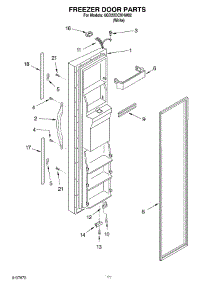 08 - Freezer Door parts for Whirlpool Refrigerator 6GD22DCXHW02 from AppliancePartsPros.com