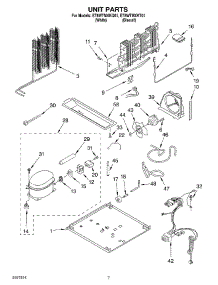 04 - Unit parts for Whirlpool Refrigerator ET8WTMXKT01 from AppliancePartsPros.com