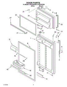 02 - Door parts for Whirlpool Refrigerator ET8FTEXKT00 from AppliancePartsPros.com