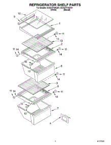 03 - Refrigerator Shelf parts for Whirlpool Refrigerator ED5GTFXKT01 from AppliancePartsPros.com