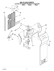 10 - Air Flow parts for Whirlpool Refrigerator GD5LHGXKT01 from AppliancePartsPros.com