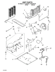 04 - Unit parts for Whirlpool Refrigerator ET1FTKXKT01 from AppliancePartsPros.com