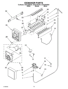 12 - Ice Maker, Optional parts for Whirlpool Refrigerator ED5CHQXKQ01 from AppliancePartsPros.com