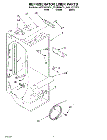 02 - Refrigerator Liner parts for Whirlpool Refrigerator GD5LHGXKB01 from AppliancePartsPros.com