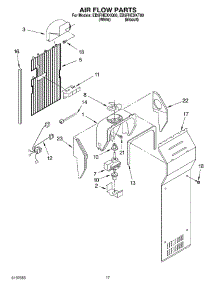 10 - Air Flow parts for Whirlpool Refrigerator ED5FHEXKQ00 from AppliancePartsPros.com