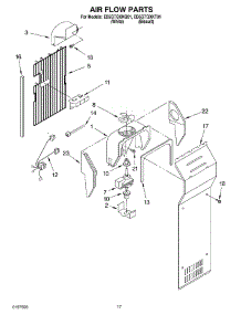 10 - Air Flow parts for Whirlpool Refrigerator ED5GTQXKQ01 from AppliancePartsPros.com