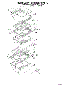 03 - Refrigerator Shelf parts for Whirlpool Refrigerator ED5GTQXKT01 from AppliancePartsPros.com