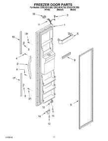 08 - Freezer Door parts for Whirlpool Refrigerator GD2LHGXLQ00 from AppliancePartsPros.com