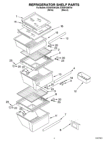 03 - Refrigerator Shelf parts for Whirlpool Refrigerator ED5SHEXKT00 from AppliancePartsPros.com
