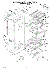 02 - Refrigerator Liner parts for Whirlpool Refrigerator 8ED0WTKXKT00 from AppliancePartsPros.com