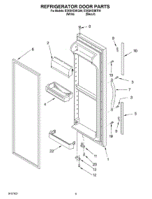 06 - Refrigerator Door parts for Whirlpool Refrigerator ED5SHEXKT00 from AppliancePartsPros.com