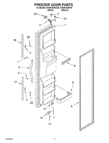 07 - Freezer Door parts for Whirlpool Refrigerator ED5SHEXKT00 from AppliancePartsPros.com