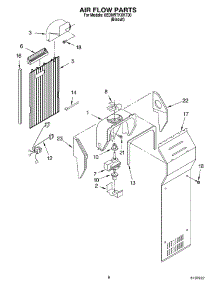 04 - Air Flow parts for Whirlpool Refrigerator 8ED0WTKXKT00 from AppliancePartsPros.com