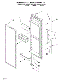 07 - Refrigerator Door parts for Whirlpool Refrigerator GD2LHGXLB00 from AppliancePartsPros.com