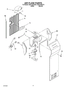 10 - Air Flow parts for Whirlpool Refrigerator ED5FTGXKT01 from AppliancePartsPros.com