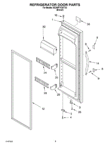 06 - Refrigerator Door parts for Whirlpool Refrigerator 8ED0WTKXKT00 from AppliancePartsPros.com
