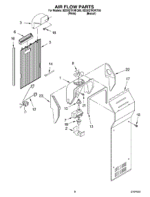 04 - Air Flow parts for Whirlpool Refrigerator 8ED0GTKXKT00 from AppliancePartsPros.com