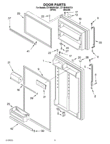 02 - Door parts for Whirlpool Refrigerator ET1NHMXKQ01 from AppliancePartsPros.com