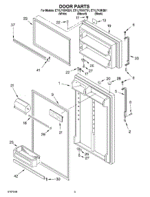 02 - Door parts for Whirlpool Refrigerator ET1LFKXKQ01 from AppliancePartsPros.com