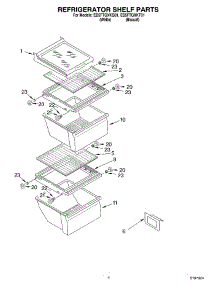 03 - Refrigerator Shelf parts for Whirlpool Refrigerator ED5FTGXKQ01 from AppliancePartsPros.com
