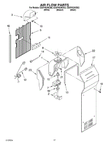 10 - Air Flow parts for Whirlpool Refrigerator ED5FHGXKQ02 from AppliancePartsPros.com