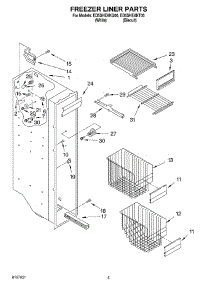 04 - Freezer Liner parts for Whirlpool Refrigerator ED5SHEXKQ00 from AppliancePartsPros.com