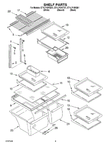05 - Shelf, Optional parts for Whirlpool Refrigerator ET1LFKXKB01 from AppliancePartsPros.com