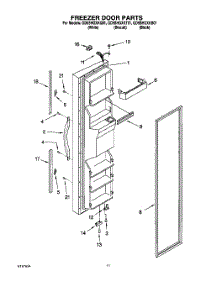 07 - Freezer Door parts for Whirlpool Refrigerator GD5SHGXKB01 from AppliancePartsPros.com