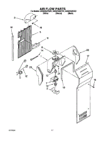 10 - Air Flow parts for Whirlpool Refrigerator GD5SHGXKB01 from AppliancePartsPros.com