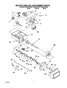 05 - Motor And Ice Container parts for Whirlpool Refrigerator GD5SHGXKT01 from AppliancePartsPros.com