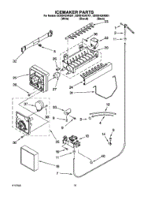 12 - Icemaker parts for Whirlpool Refrigerator GD5SHGXKT01 from AppliancePartsPros.com