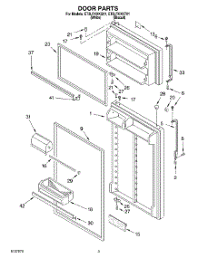 02 - Door parts for Whirlpool Refrigerator ET8LFKXKT01 from AppliancePartsPros.com