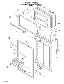 02 - Door parts for Whirlpool Refrigerator ET8FTKXKT01 from AppliancePartsPros.com