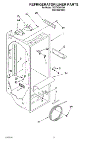 02 - Refrigerator Liner parts for Whirlpool Refrigerator GD5THGXKS00 from AppliancePartsPros.com