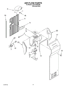 10 - Air Flow parts for Whirlpool Refrigerator GD5THGXKS00 from AppliancePartsPros.com