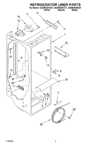 02 - Refrigerator Liner parts for Whirlpool Refrigerator GD2NHGXKQ01 from AppliancePartsPros.com