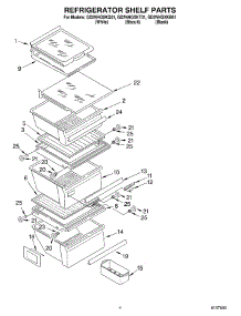 03 - Refrigerator Shelf parts for Whirlpool Refrigerator GD2NHGXKQ01 from AppliancePartsPros.com