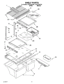 05 - Shelf, Optional parts for Whirlpool Refrigerator ET8FTKXKQ01 from AppliancePartsPros.com