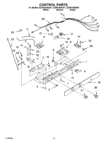 12 - Control parts for Whirlpool Refrigerator GD2NHGXKQ01 from AppliancePartsPros.com