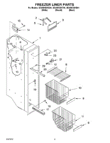 04 - Freezer Liner parts for Whirlpool Refrigerator GD2SHGXKB01 from AppliancePartsPros.com