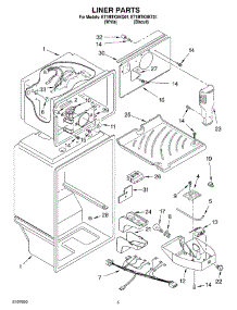 03 - Liner parts for Whirlpool Refrigerator ET1MTKXKQ01 from AppliancePartsPros.com