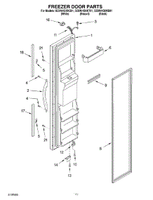 08 - Freezer Door parts for Whirlpool Refrigerator GD2NHGXKT01 from AppliancePartsPros.com