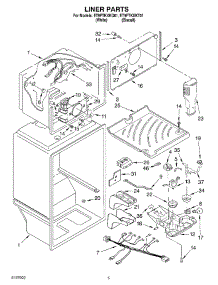 03 - Liner parts for Whirlpool Refrigerator ET9FTKXKQ01 from AppliancePartsPros.com