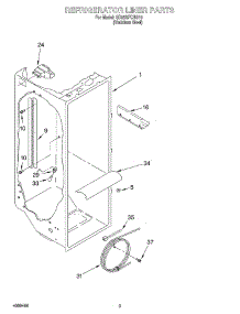 02 - Refrigerator Liner parts for Whirlpool Refrigerator GD25SSFCHS10 from AppliancePartsPros.com