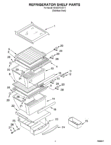 03 - Refrigerator Shelf parts for Whirlpool Refrigerator GD25SFCHS111 from AppliancePartsPros.com