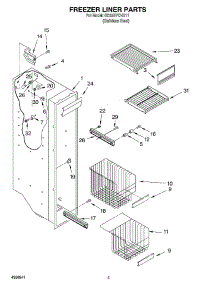 04 - Freezer Liner parts for Whirlpool Refrigerator GD25SFCHS111 from AppliancePartsPros.com